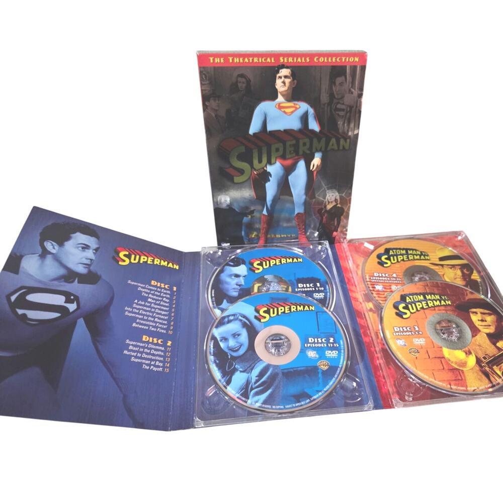 Superman The Theatrical Serials Collection W/Slip Cover TV Series DVD 4-Disc Set